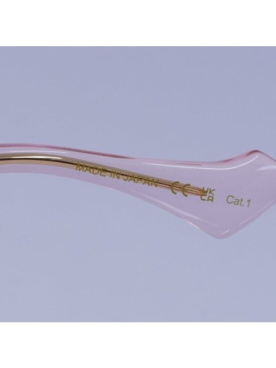 Gucci GG1557SK 003 Sunglasses Transparent Nude Square Frame, Pink Lenses